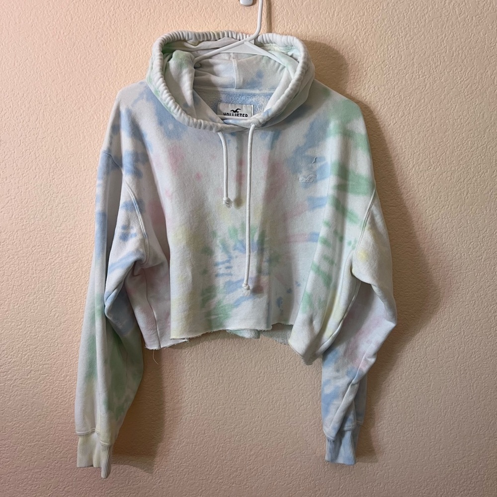 Hollister Multi color hoodie crop